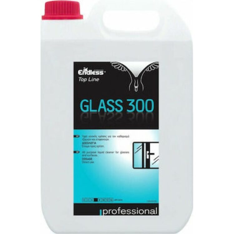 Υγρό καθαρισμού τζαμιών και επιφανειών Glass 300 Endless Professional 5lt.