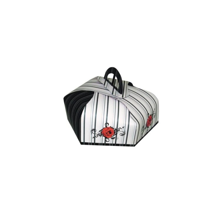 Κουτί βαλιτσάκι τούρτας Offset με σχέδιο Νο25 και Νο30 .