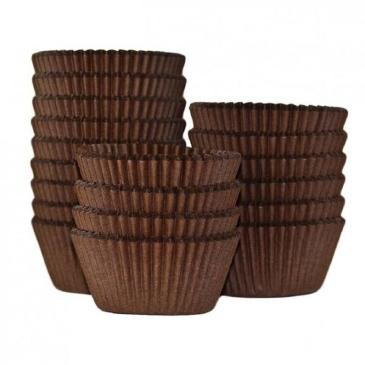 Καραμελόχαρτο Νο5 στρογγυλό Muffin/παστών καφέ συσκευασία 1000 τμχ.