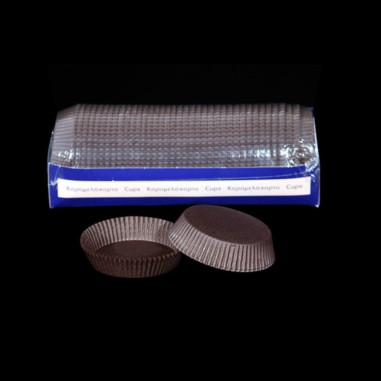 Καραμελόχαρτο Νο7 στρογγυλό τάρτας/μηλόπιτας καφέ συσκευασία 1000 τμχ.