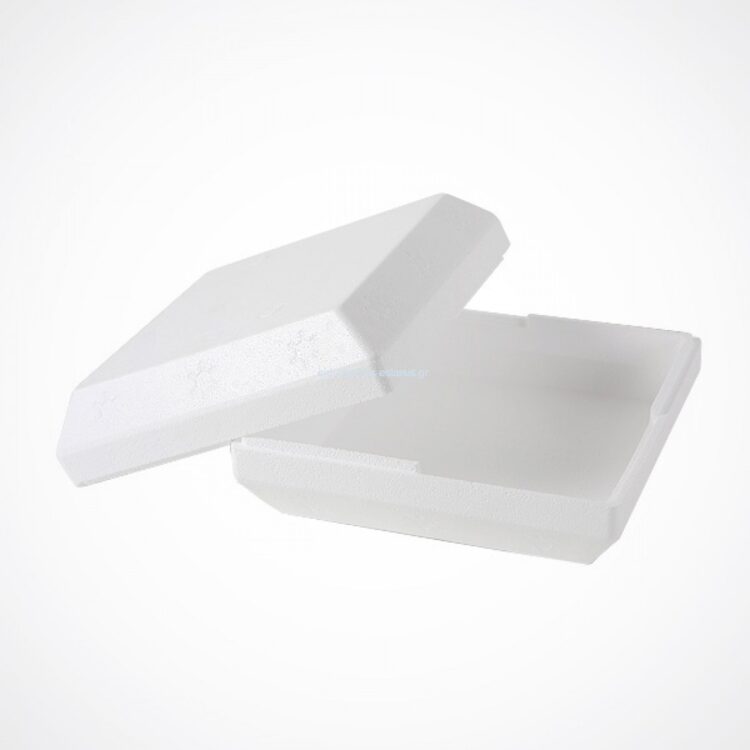 Κουτί για μεταφορά τούρτας bio foam λευκό μικρό