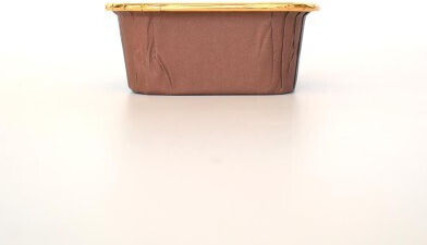 Φόρμα χάρτινη κέικ μιας χρήσης παραλληλόγραμμη ατομική καφέ 8x4x4.