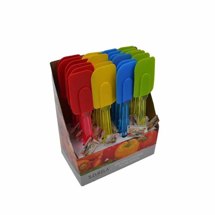 Σπάτουλα σιλικόνης-μαρίζα οικιακή χρωματιστή Sidirela