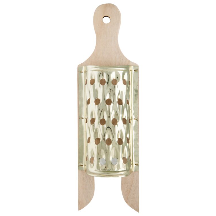 Τρίφτης κυδωνιού αλουμινίου με ξύλινο χέρι.