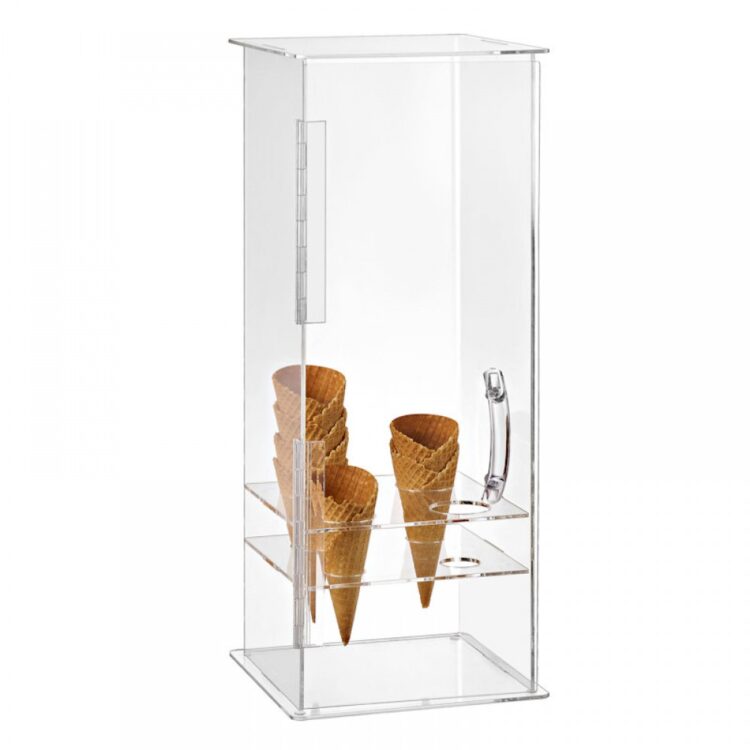 Βιτρίνα ακρυλική για χωνάκια 4 θέσεων με πορτάκι Garibaldi.