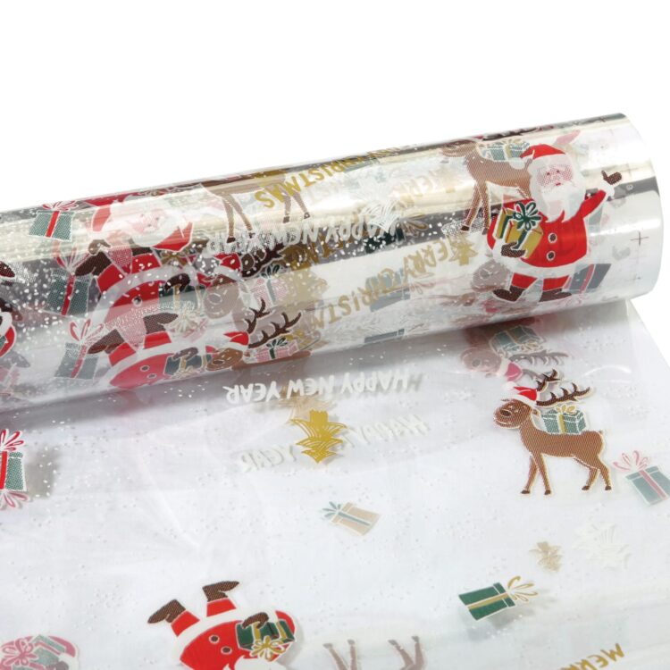 Ρολό σελοφάν τυπωμένο με Χριστουγεννιάτικο σχέδιο.