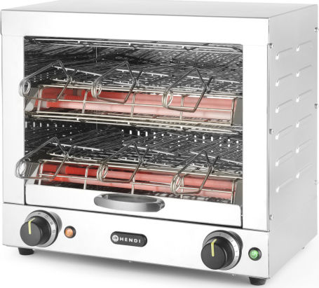 Φρυγανιέρα επαγγελματική κυλιόμενη-Σαλαμάνδρα 6 θέσεων 3000W Hendi