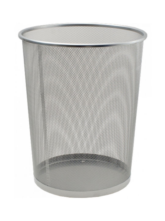 Καλαθάκι γραφείου μεταλλικό Silver.