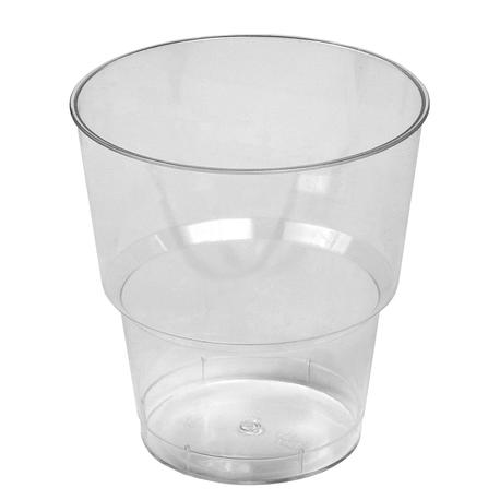Ποτήρι ποτού χαμηλό πλαστικό σκληρό P/S χωρητικότητας 240cc, πακέτο 30 τεμάχια.
