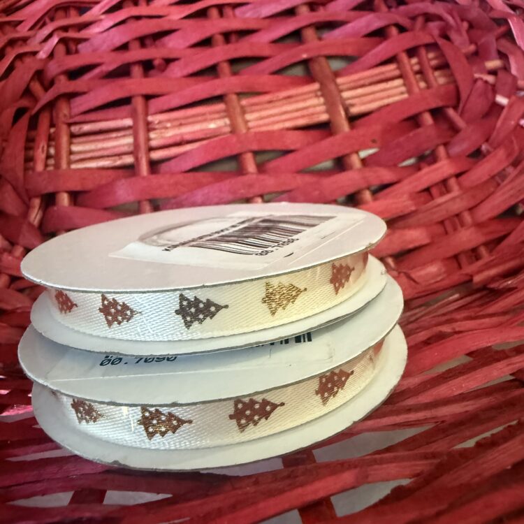 ΚΟΡΔΕΛΑ ΣΑΤΕΝ ΧΡΙΣΤΟΥΓΕΝΝΙΑΤΙΚΟ ΣΧΕΔΙΟ 10mmX10Y