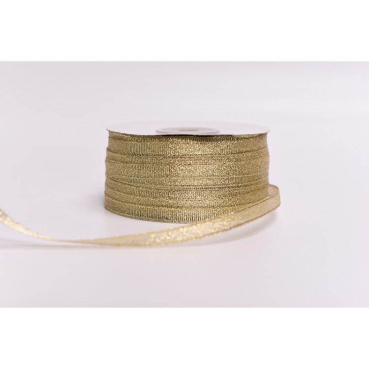 ΚΟΡΔΕΛΑ ΜΕΤΑΛΛΙΚΗ ΣΑΓΡΕ 6mmX50y ΧΡΥΣΗ/ΑΣΗΜΙ