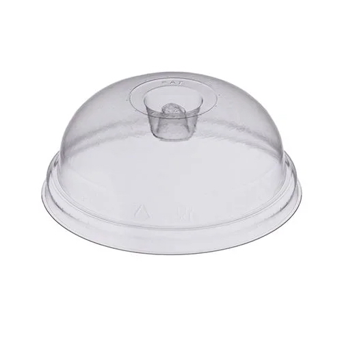 Καπάκι θολωτό PP διάφανο κλειστό για ποτήρι 300 και 400ml 50αδα