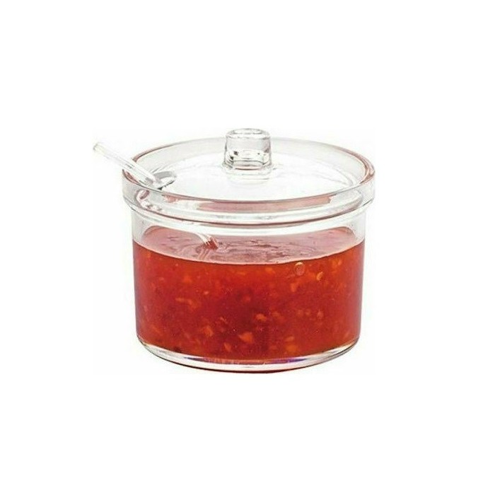 ΔΟΧΕΙΟ ΜΑΡΜΕΛΑΔΑΣ ΜΕ ΚΑΠΑΚΙ KAI KOYΤΑΛΑΚΙ  PLEXI GLASS 250ml
