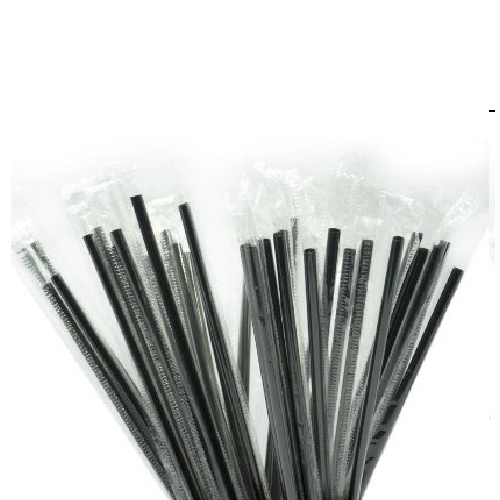 Καλαμάκι πλαστικό reusable για freddo 1/1 μαύρο ίσιο,1000αδα