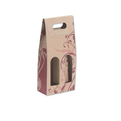 ΚΟΥΤΙ ΧΑΡΤΙΝΟ ΜΕ ΘΗΚΕΣ ΓΙΑ 2 ΜΠΟΥΚΑΛΙΑ