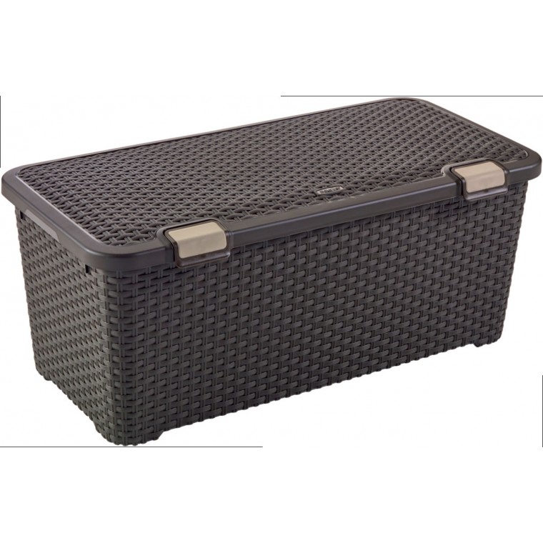 Κουτί Αποθήκευσης τύπου Ρατάν Style 72lt 80x41x33cm καφέ