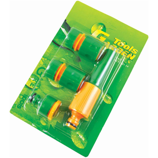 Σετ μπεκ καρτέλα για λάστιχο κήπου 4τμχ Sidirela