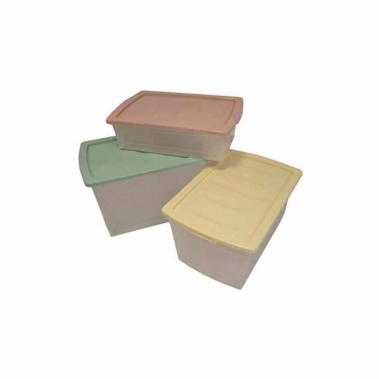 Πλαστικό κουτί αποθήκευσης με ρόδες "family" 60lt