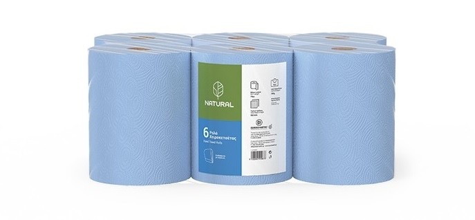 Χειροπετσέτα συσκευών Autocut Natural blue Endless ρολό 2φυλλο 79m κιβώτιο 6x79m 