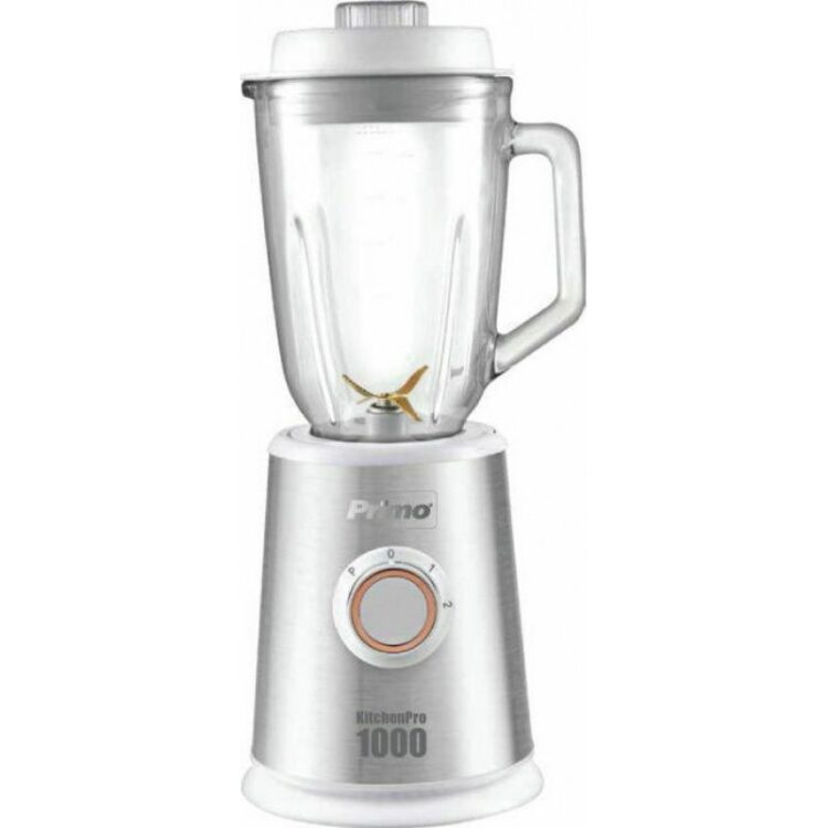 Μπλέντερ με γυάλινη κανάτα 1,5lt Primo 1000W λευκό