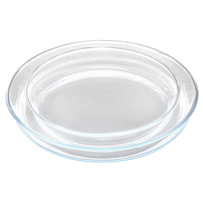 Ταψί στρογγυλό (τύπου pyrex) σετ 2τμχ