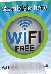 Πινακίδα Πλαστικοποιημένη 2 Όψεων WI-FI