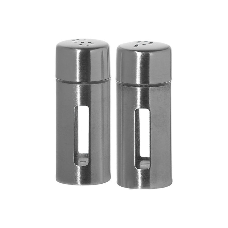 Σετ Αλατοπίπερο inox με διαφάνεια PKS