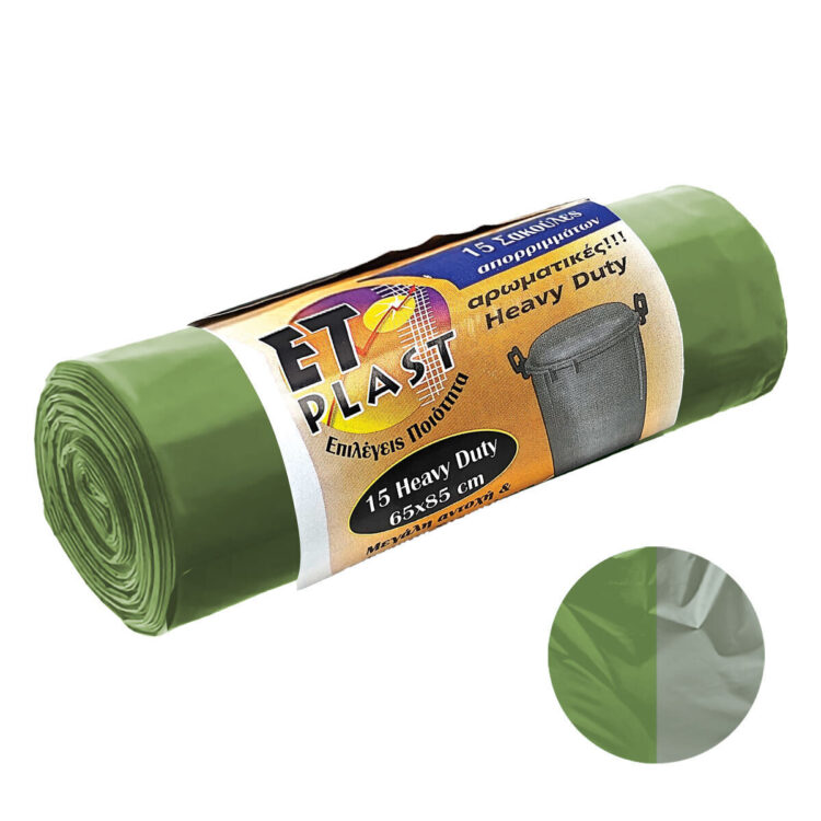Σακούλα απορριμάτων χωρίς κορδόνι HEAVY 65X85 ρολό 15 τεμάχια.