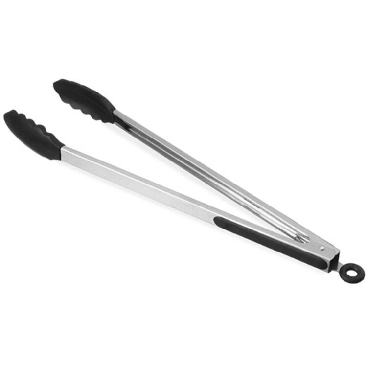 Λαβίδα inox/σιλικόνης μαύρη λαβή PVC 44,5cm Hendi 171325