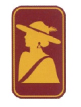 Πινακίδα W.C. ανάγλυφη καφέ χρυσή Άνδρας/Γυναίκα 8x14cm