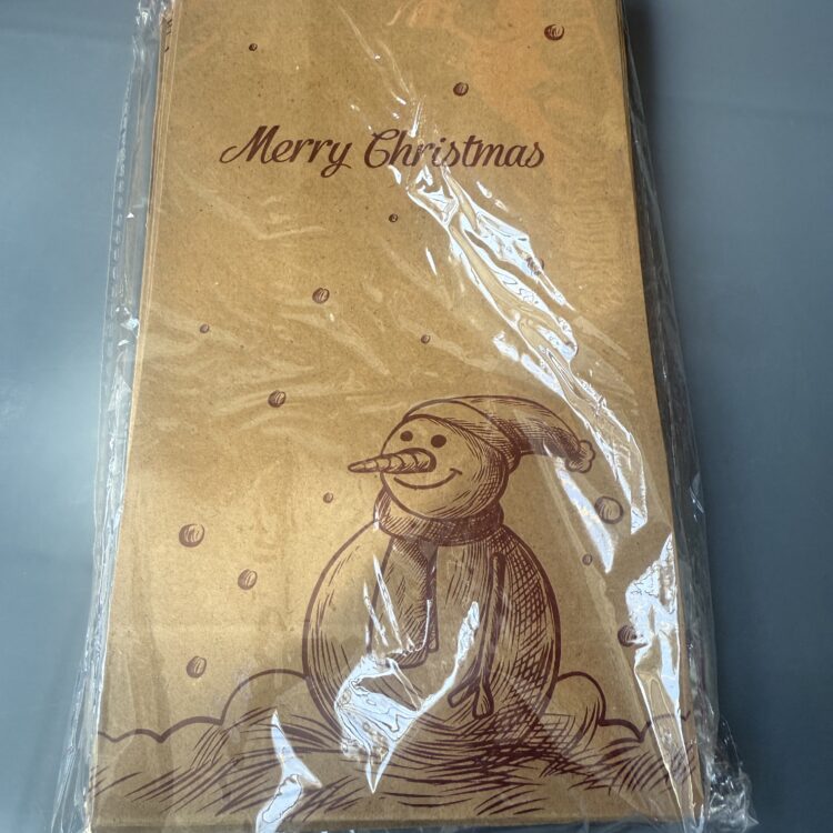 Χαρτοσακούλα craft CHRISTMAS 21.5X12X7   12αδα.