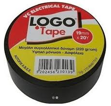 Ταινία μονωτική LOGO 19x20 Λευκή & Μαύρη