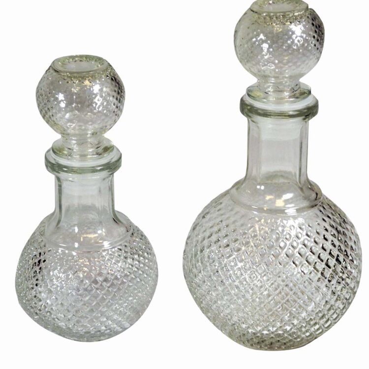 Φιάλη Λικέρ διαμαντέ στρογγυλή 500ml Sidirela