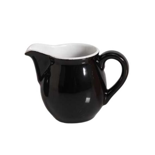 Γαλατιέρα πορσελάνης μικρή μαύρη 50ml