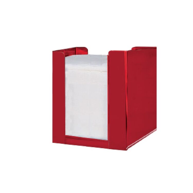 Χαρτοπετσετοθήκη μεγάλη μεταλλική κόκκινη