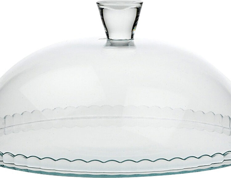 Τουρτιέρα- τυριέρα γυάλινη με καπάκι επίπεδη 32,2cmX11cm ''Patisserie''by Pasabahce