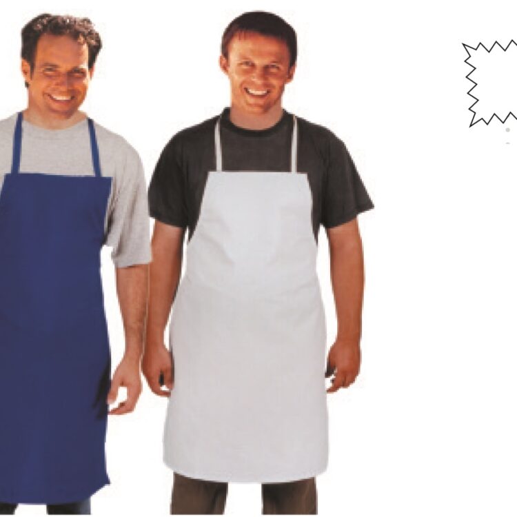 Ποδιά Υφασμάτινη στήθους λευκή