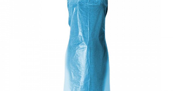 Ποδιά πλαστική μιας χρήσης μπλε 75x122 100αδα