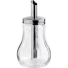 Zαχαριέρα γυάλινη inox στόμιο Hendi