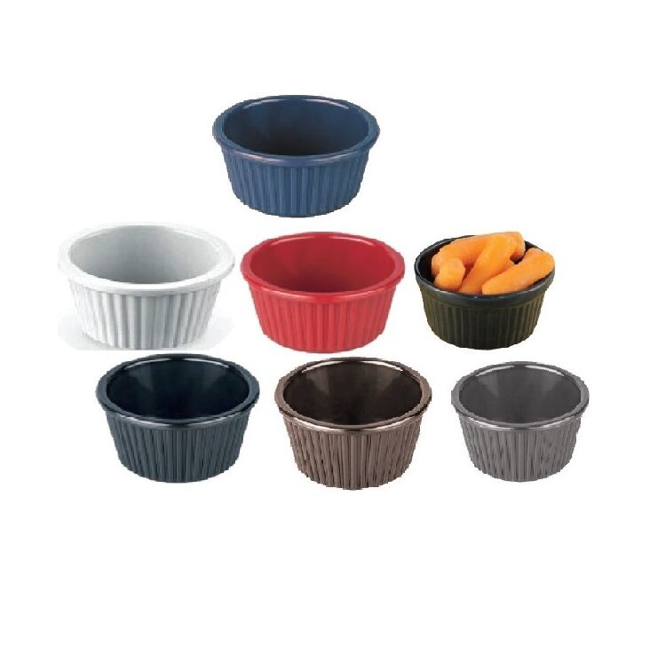 Μπωλάκι - Dip PC ριγέ 30ml Φ5,5x3,5cm χρώμα