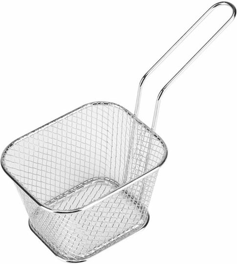 Καλαθάκι-φριτεζάκι σερβιρίσματος inox 10,5x9x6,5