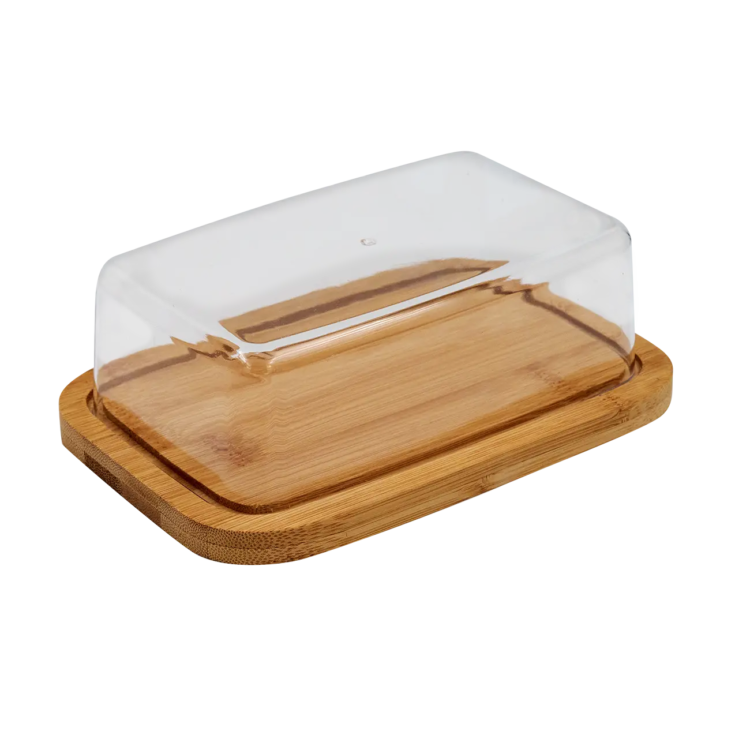 Βουτυριέρα PC με ξύλινη βάση Sidirela