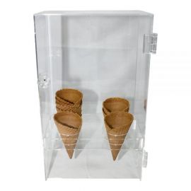 Βιτρίνα Χωνοθήκη ακρυλική 4 θέσεων με πορτάκι 