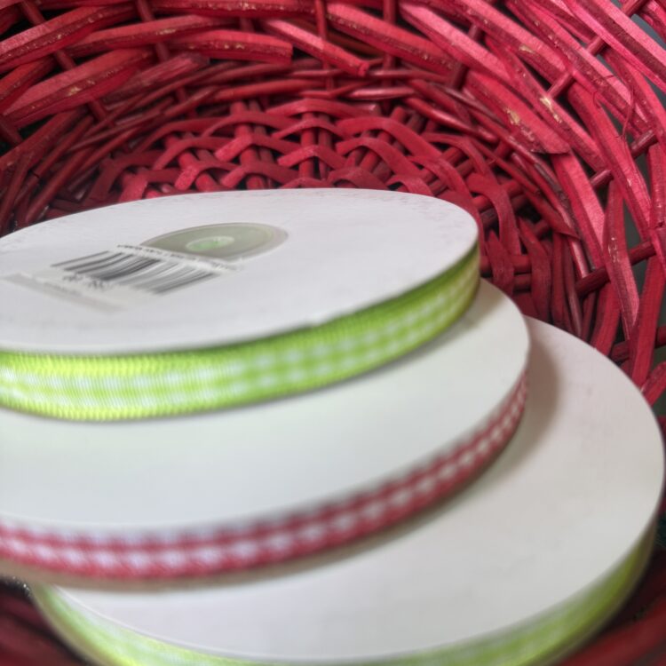 Κορδέλα καρώ ύφασμα 6mmX50m χρώμα