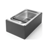 Δοχείο Knock Box inox ξύλινο πλαίσιο 27,5x17,5x11cm Hendi