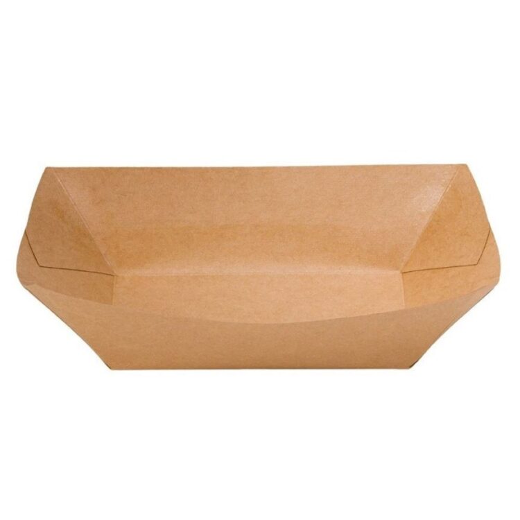 Κουτί ανοιχτό κραφτ food tray 23oz 13,7x8,8x5,5 250τμχ