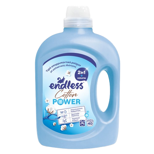 Endless cotton power 2in1 υγρό απορρυπ/κο ρούχων 2000ml