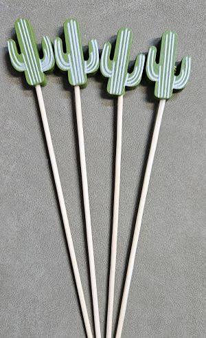 Ξυλάκι μπαμπού stick κάκτος 12cm 100τμχ