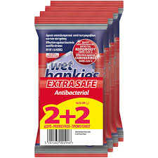 Υγρομάντηλα Hankies 12τμχ αντισηπτικά extra safe 4x12(2+2δώρο)